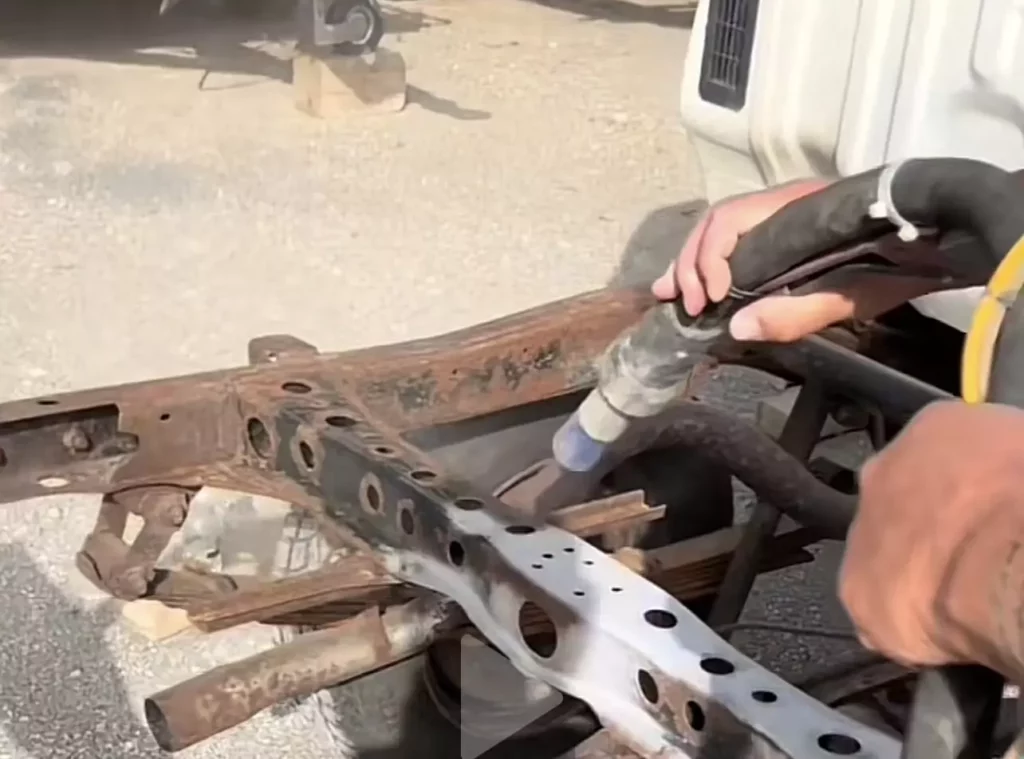 aérogommage châssis